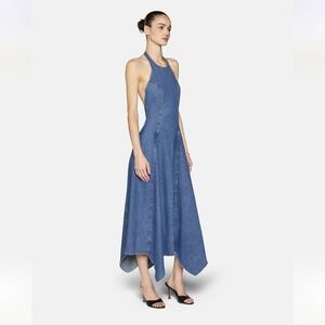 Blue Denim Halter Dress